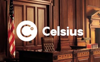 Celsius logo on the background of the courtroom.