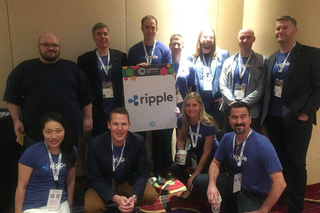 Nik Bougalis (far left) with Ripple team at Consensus 2017