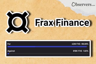 Frax Finance logo and voting results 