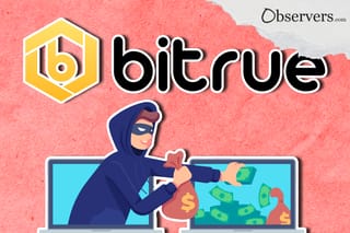 Bitrue logo and hacker 