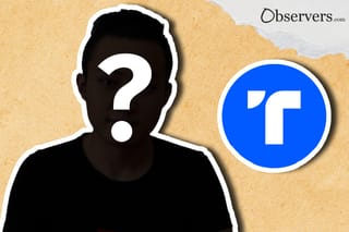 TrueUSD logo and Justin Sun with question on the face