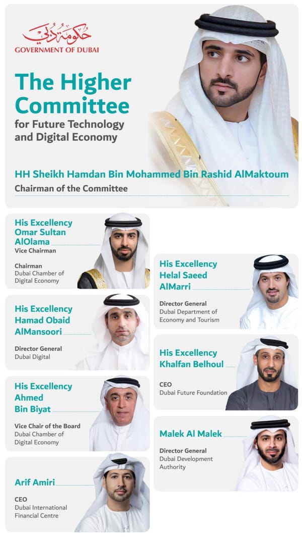 The Higher Committee for Future Technology and Digital Economy in Dubai. 