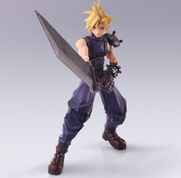 Final Fantasy protagonist Cloud Strife as a phygital product. NFT toys