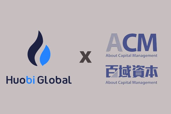 Logos of Huobi Global and About Capital Management HK