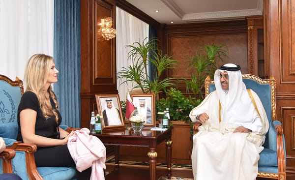 Eva Kaili meeting with the Minister of Labor of Qatar