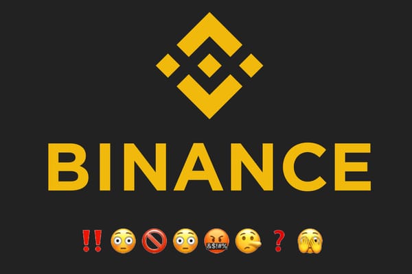 Binance FUD. Binance logo and emojis 