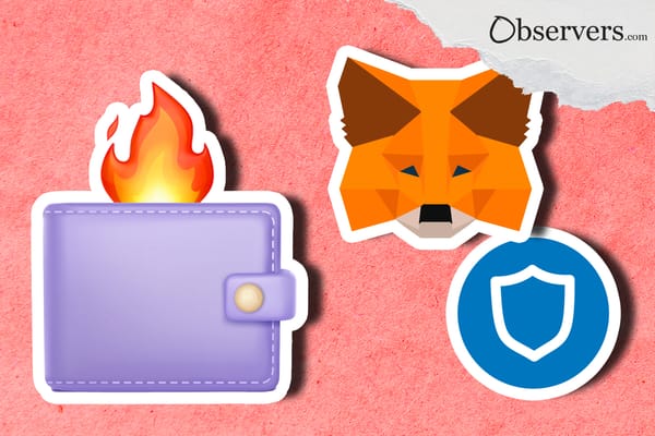 MetaMask logo, Trust Wallet logo, Wallet with fire emoji