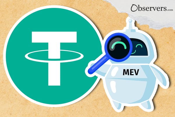 Tether logo and MEV bot.