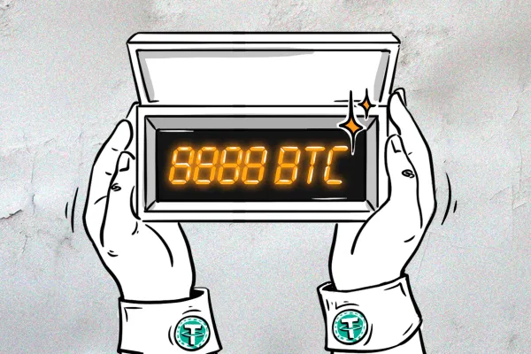 Tether Acquires 8,888 BTC and Becomes 7th Largest Bitcoin Holder