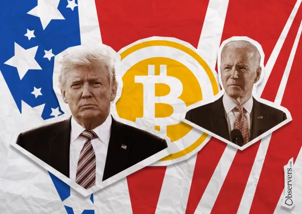 Donald Trump vs Joe Biden crypto